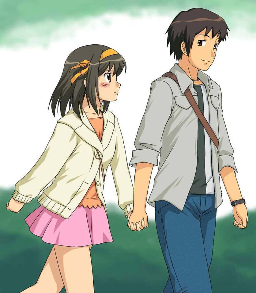 Kyon, Melancholy, soft green field, SD Phone Wallpaper