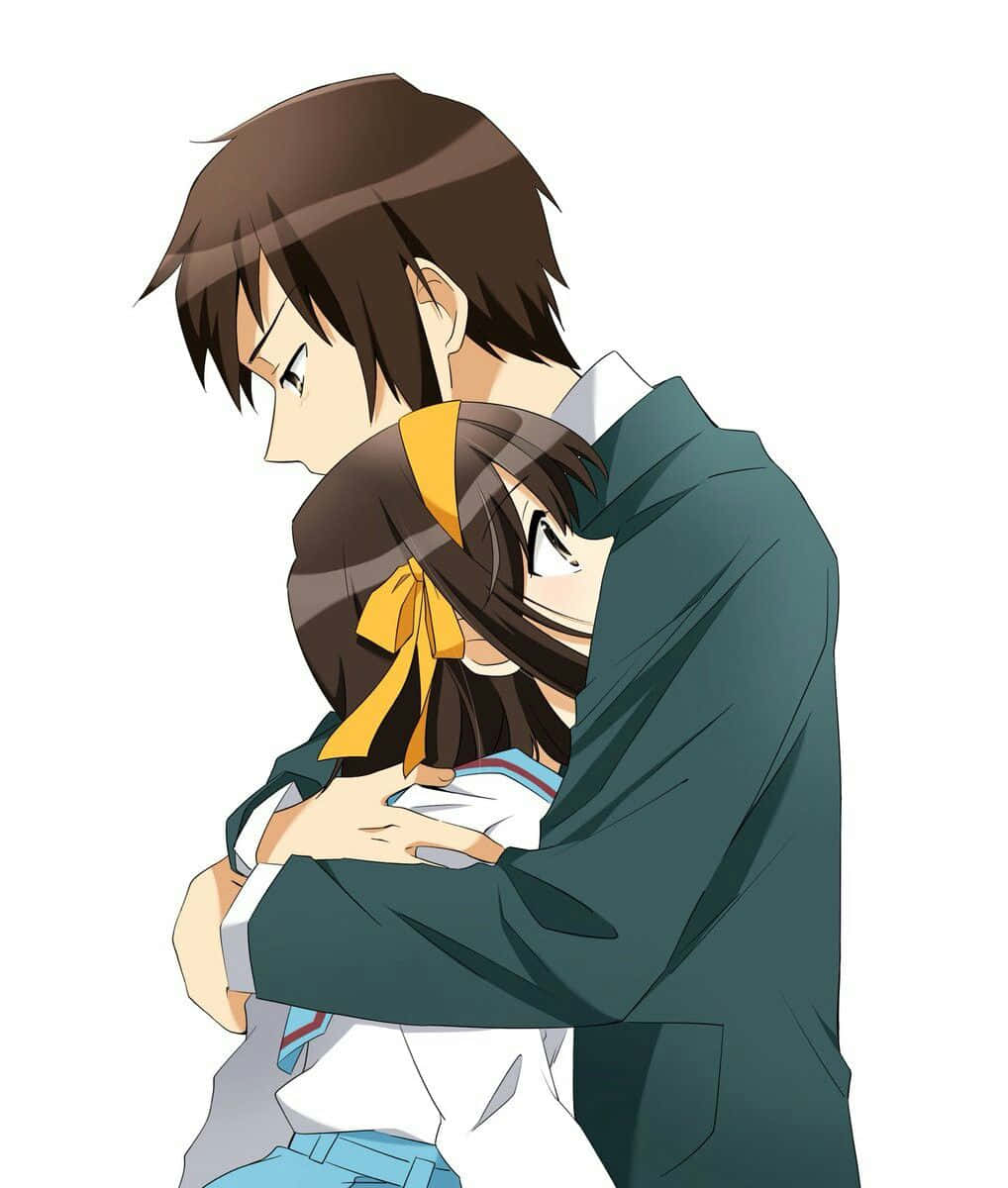 Kyon, anime-style boy, school uniform, SD Phone Wallpaper