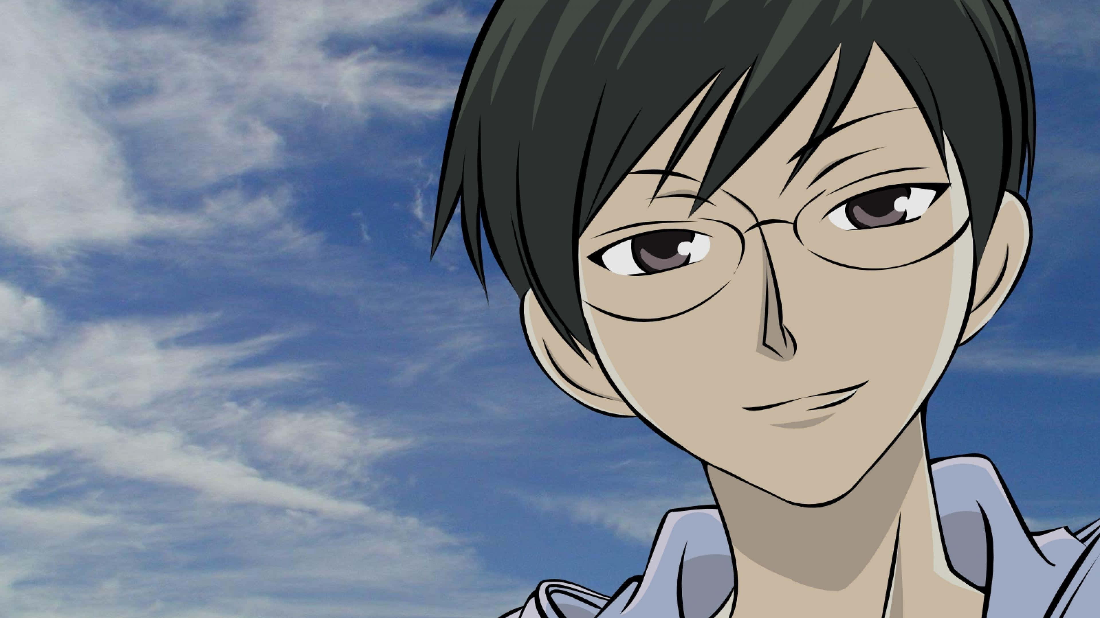 Kyoya Ootori, dark hair, glasses, 4K Desktop Wallpaper