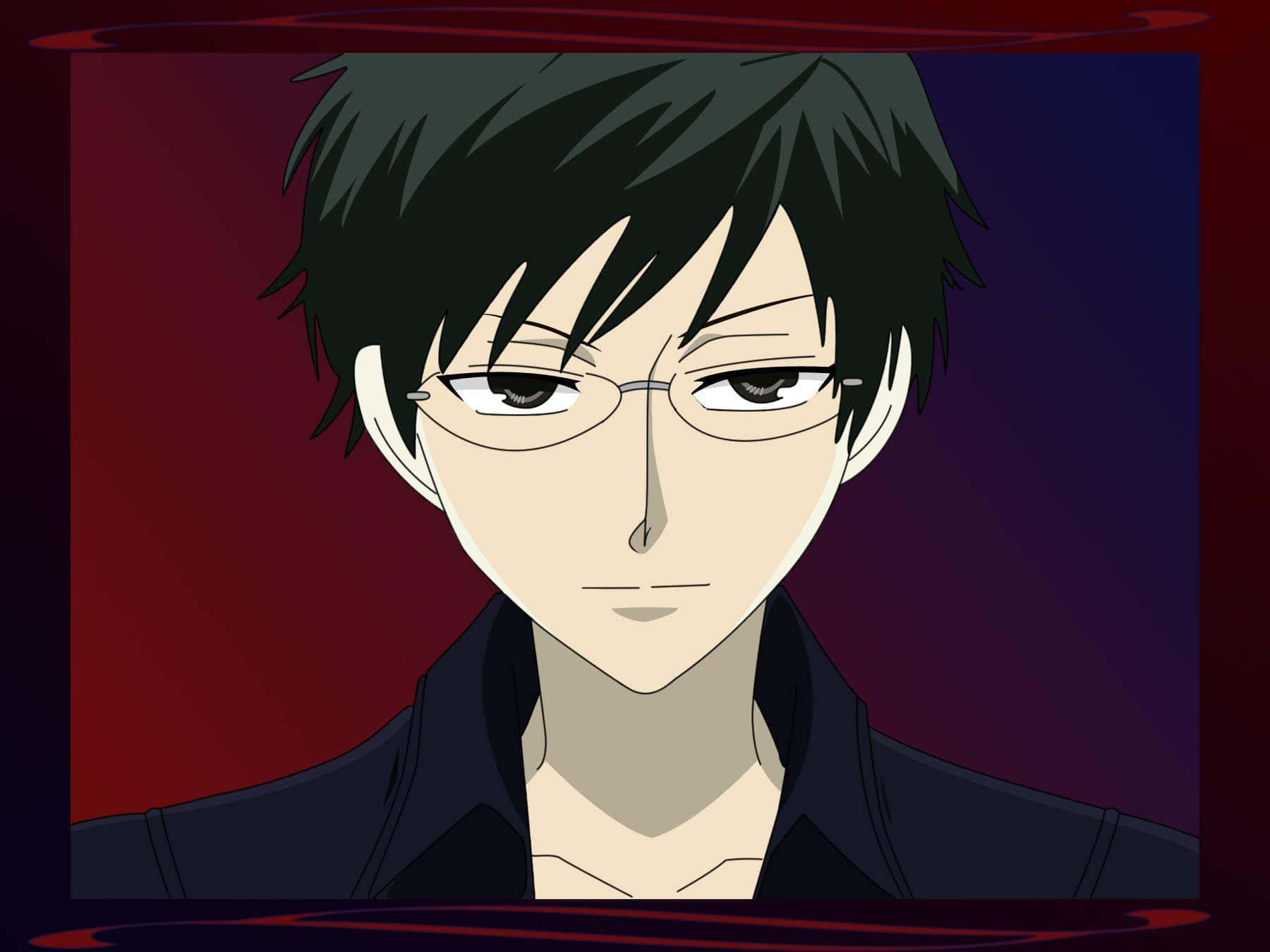 Kyoya Ootori, dark hair, glasses, HD Desktop Wallpaper
