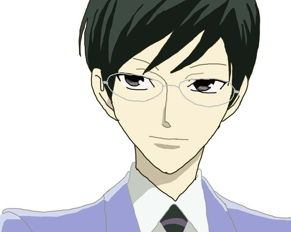 Kyoya Ootori, dark hair, glasses, SD Desktop Wallpaper