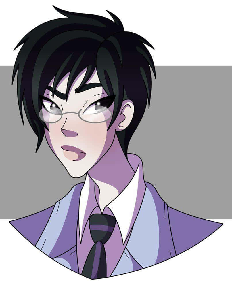Kyoya Ootori, purple suit, tie, SD Phone Wallpaper