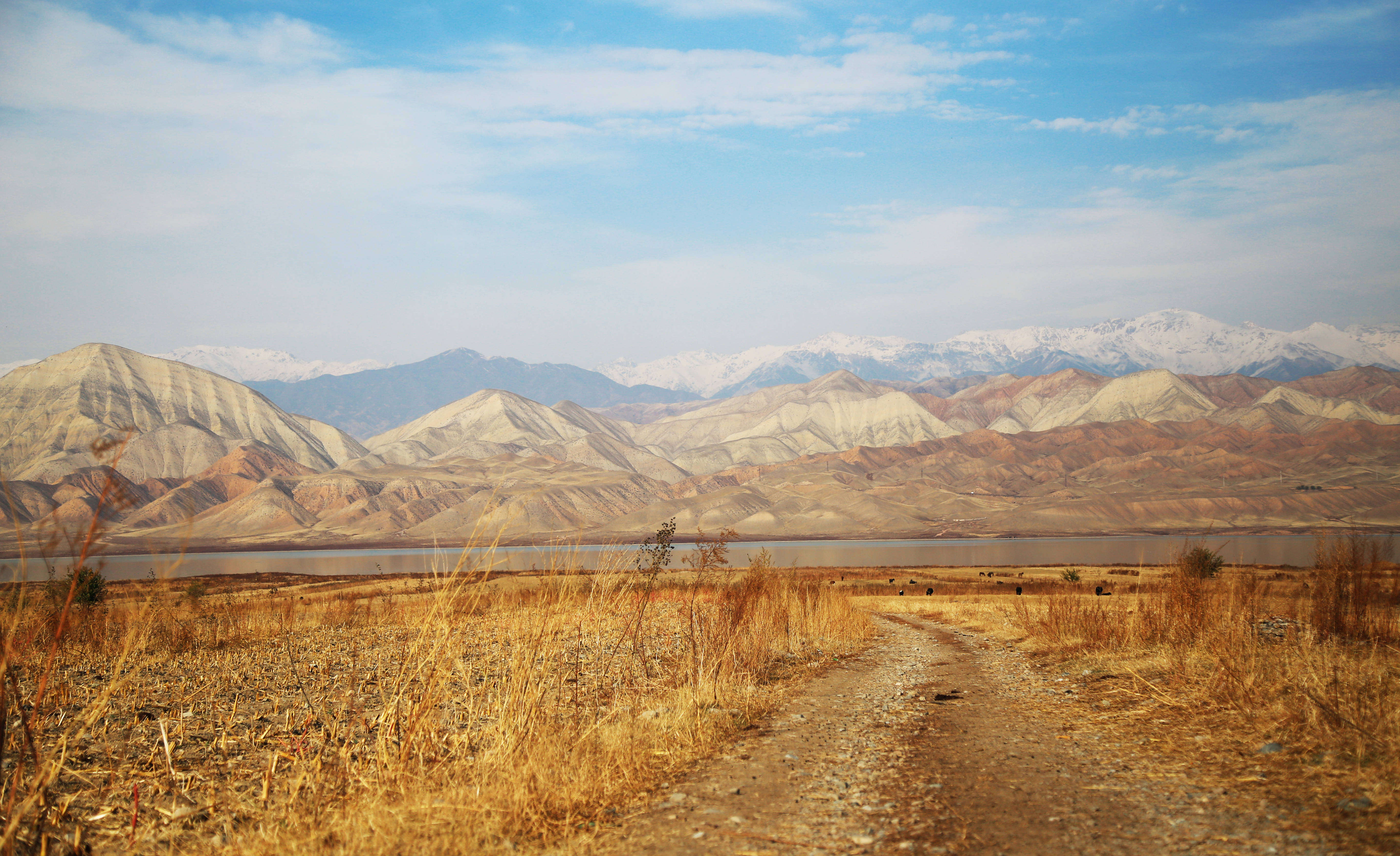 Kyrgyzstan, mountain region, dirt path, 5K Desktop Wallpaper