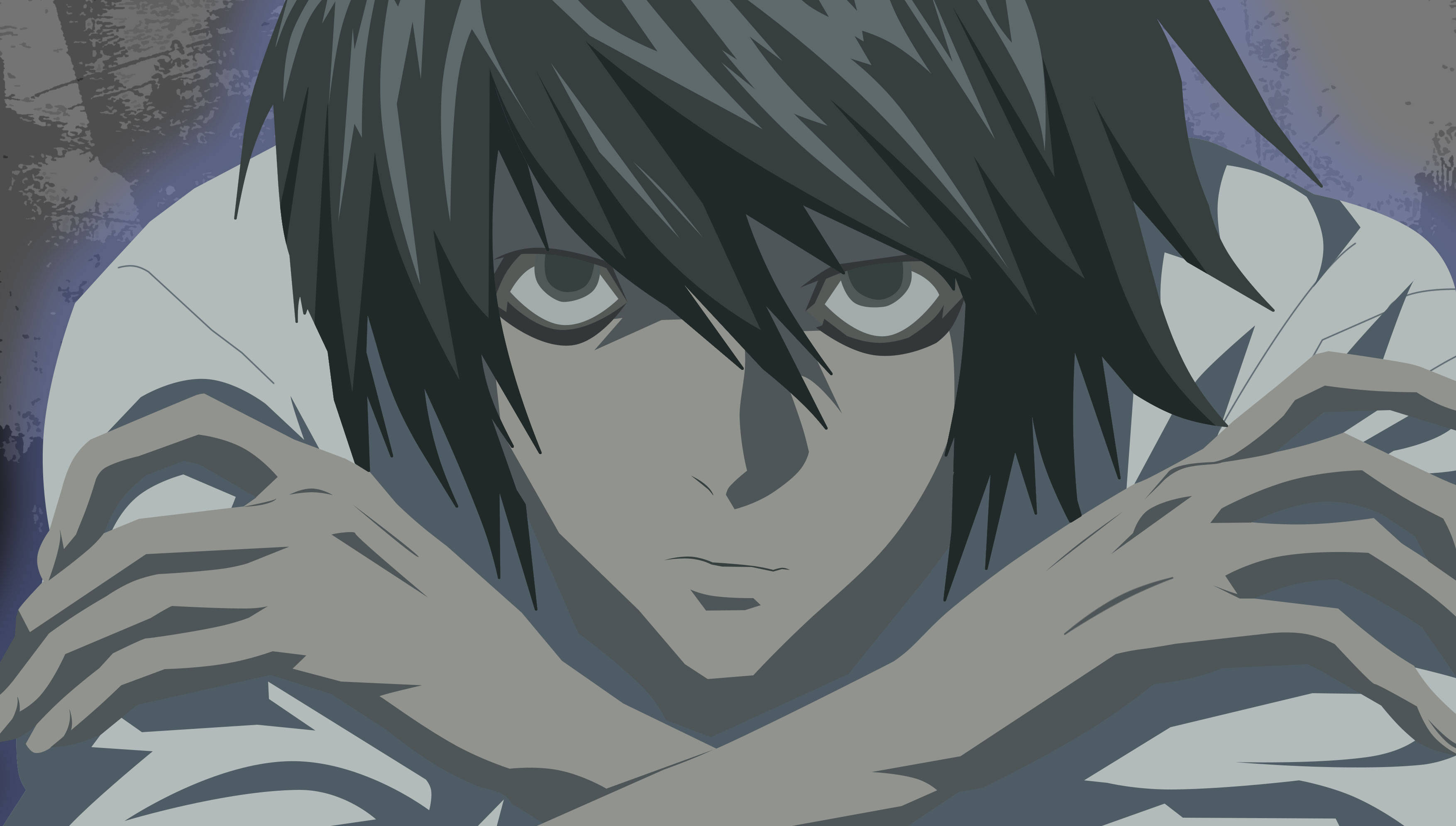 L Lawliet, anime character, dark hair, 2K Desktop Wallpaper