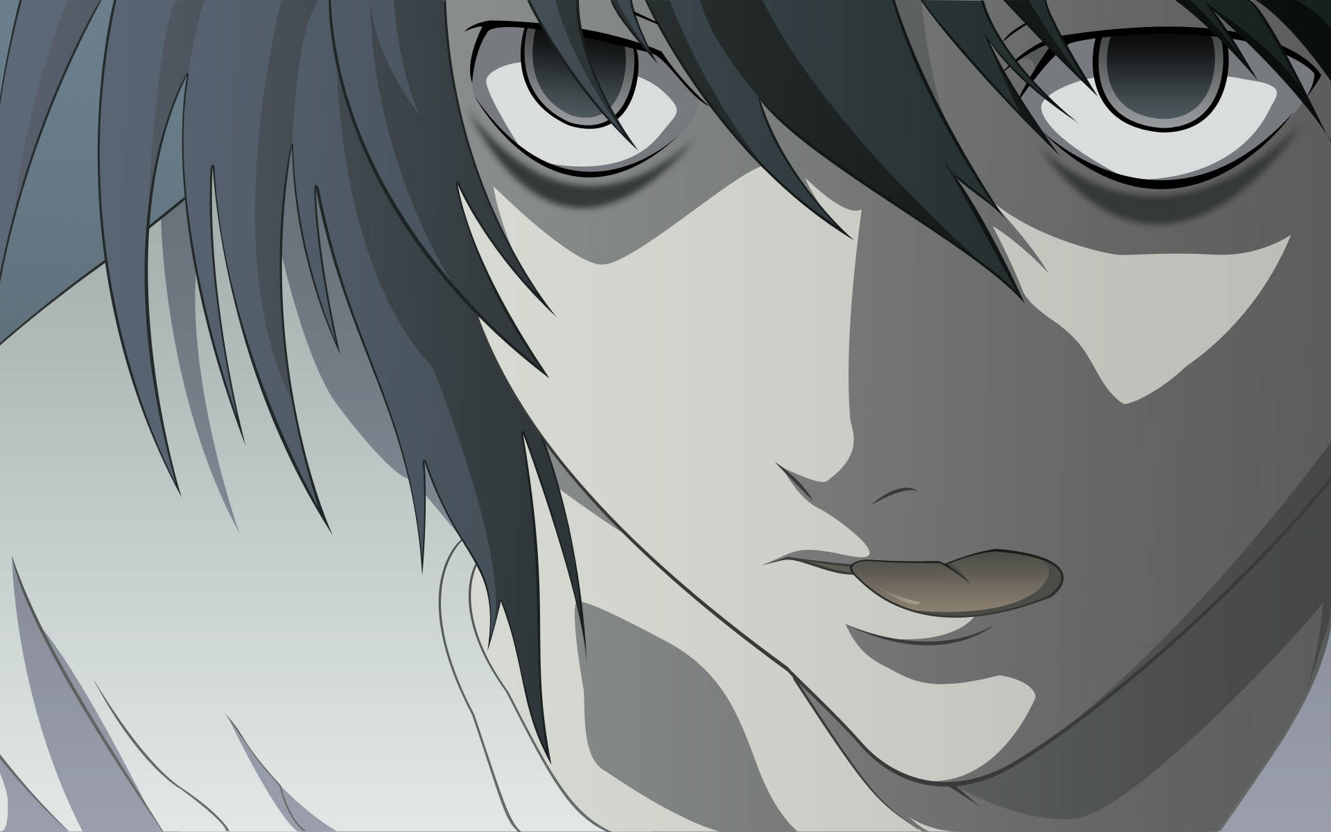 L Lawliet, anime portrait, dark hair, Full HD Desktop Wallpaper