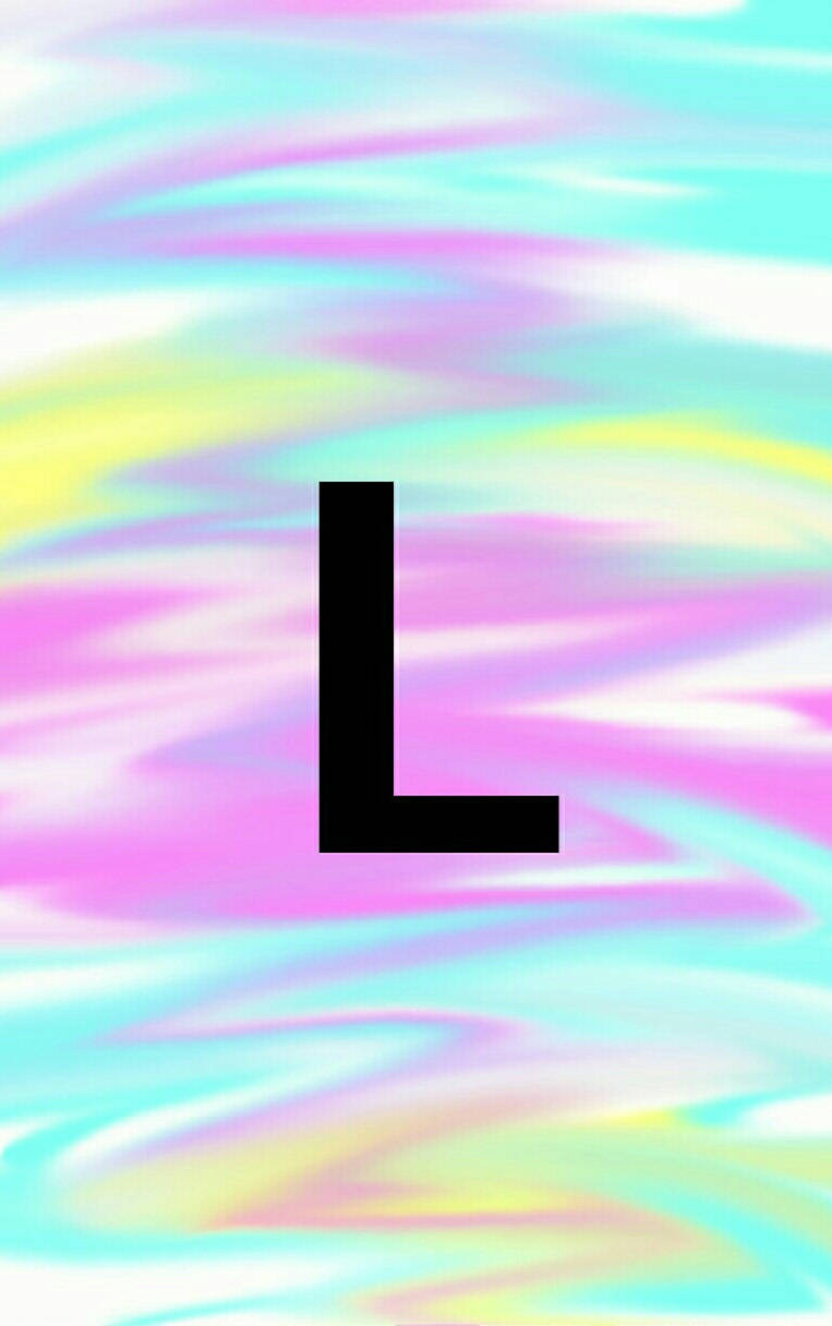 black letter L, pastel gradient, pink, SD Phone Wallpaper