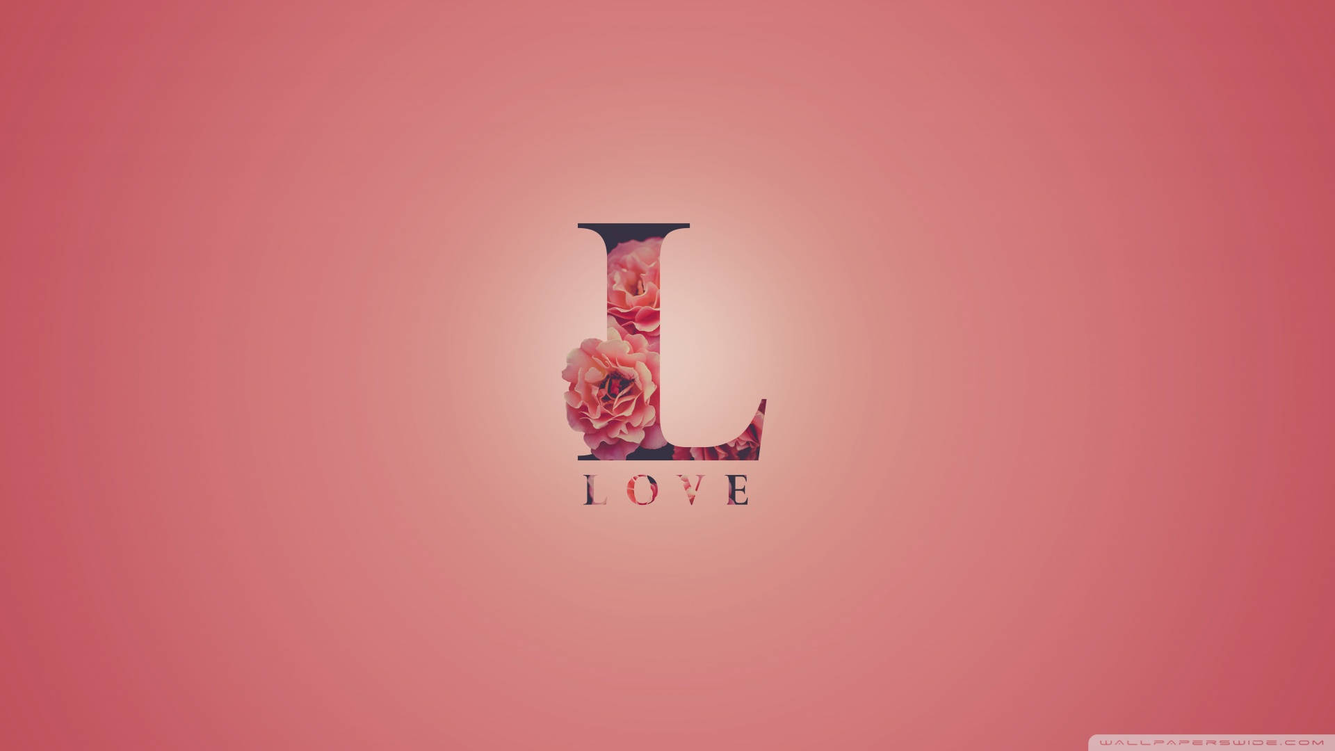 Pink Letter L, pink roses, love, Full HD Desktop Wallpaper