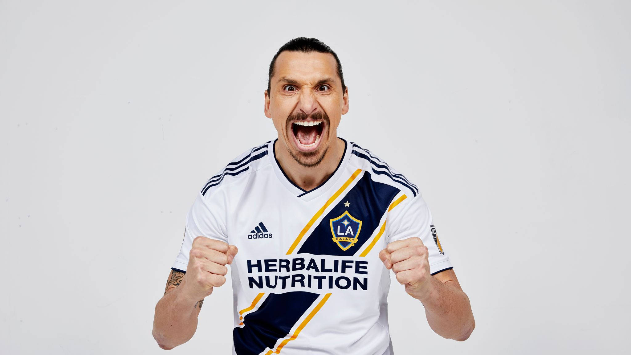 LA Galaxy, white LA Galaxy jersey, soccer player, Full HD Desktop Wallpaper