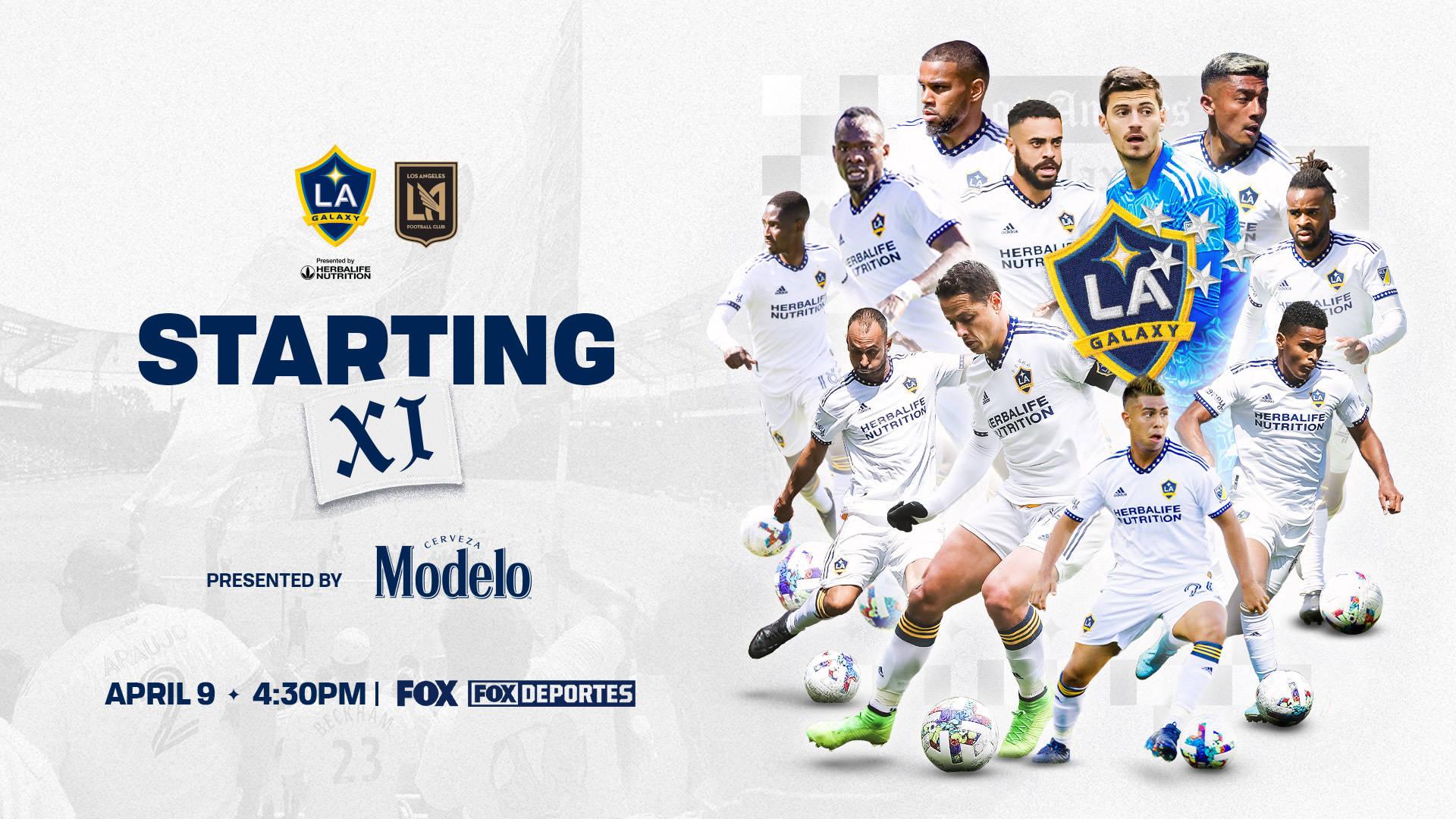 LA Galaxy, white jerseys, soccer players, Full HD Desktop Wallpaper