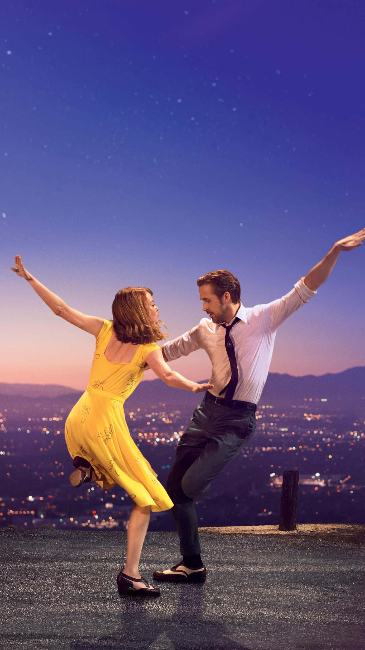La La Land 4K, rooftop, twilight, 2K Phone Wallpaper