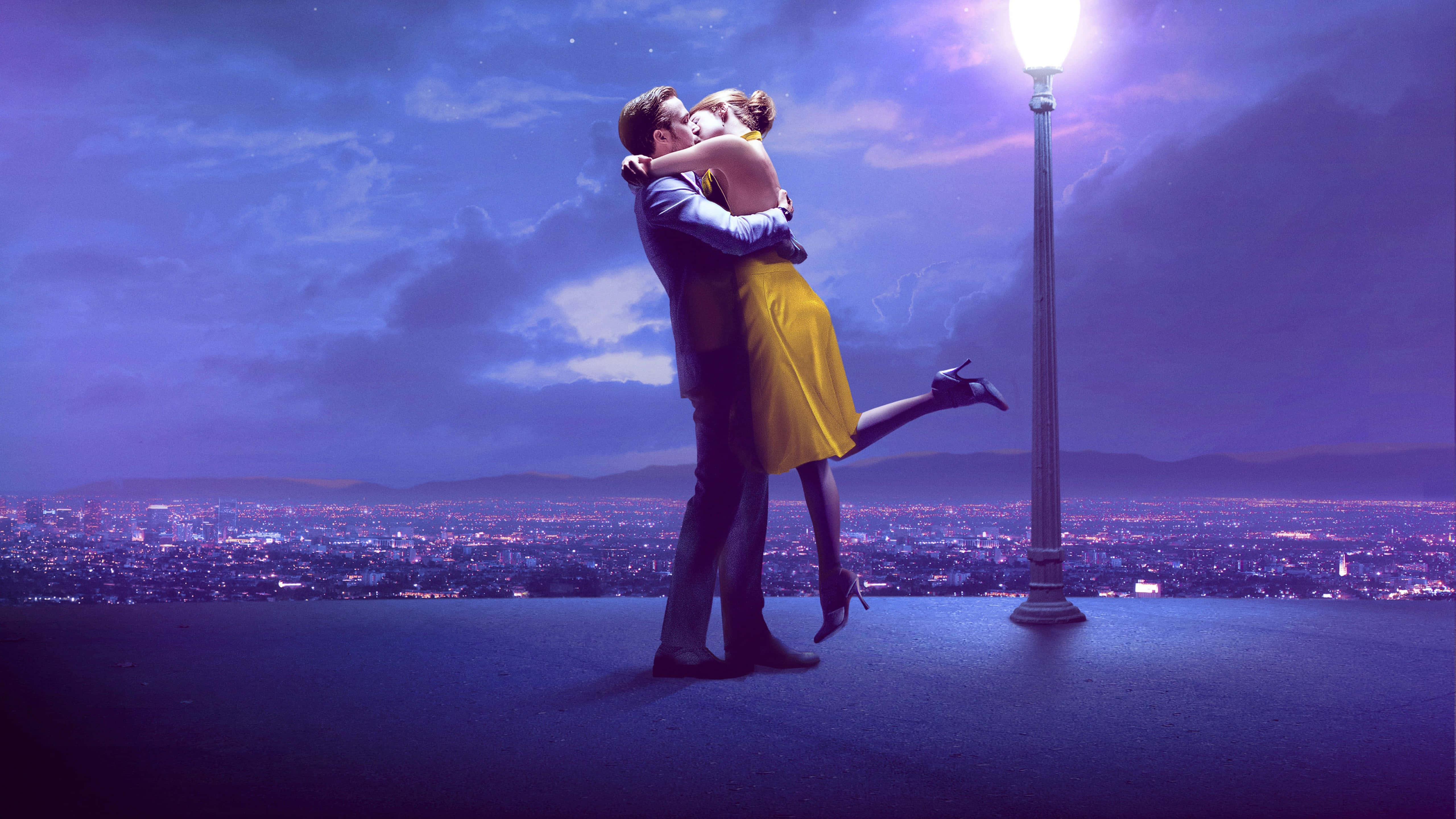 La La Land 4K, streetlamp, city, 5K Desktop Wallpaper