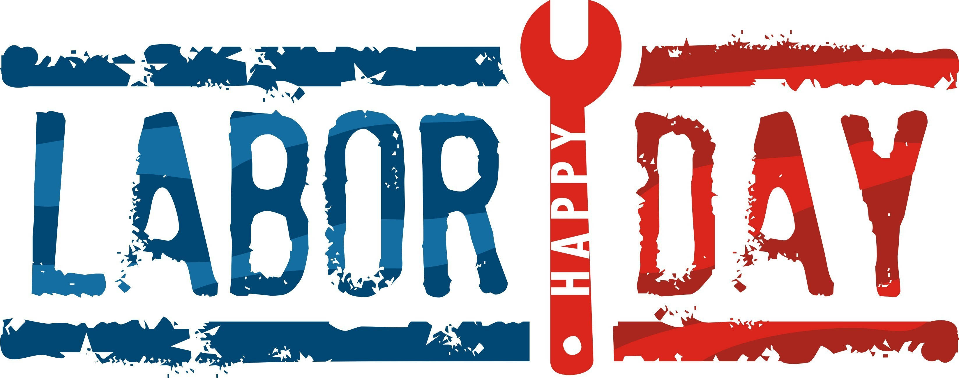 Labor Day, blue, red, 2K Desktop Wallpaper