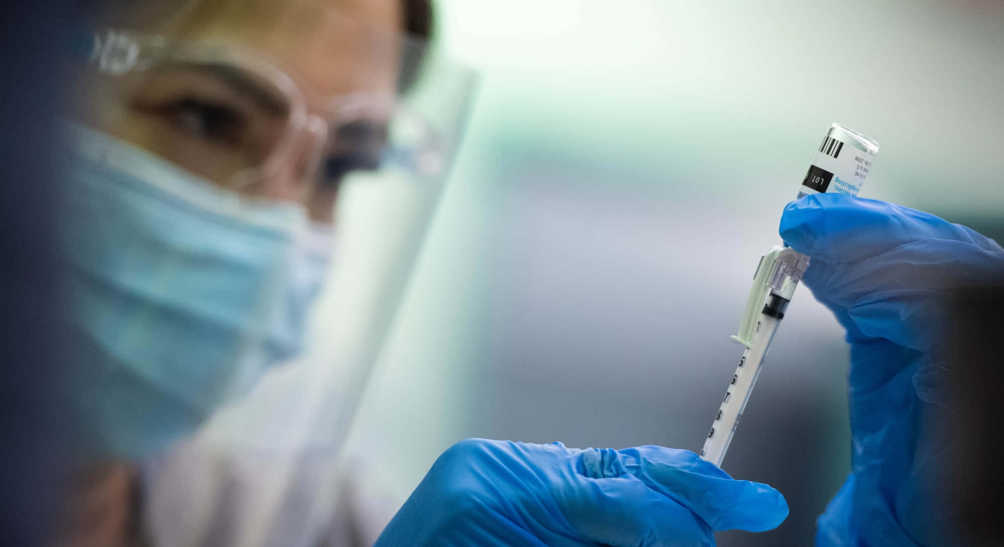 laboratory, syringe, vaccine vial, Full HD Desktop Wallpaper