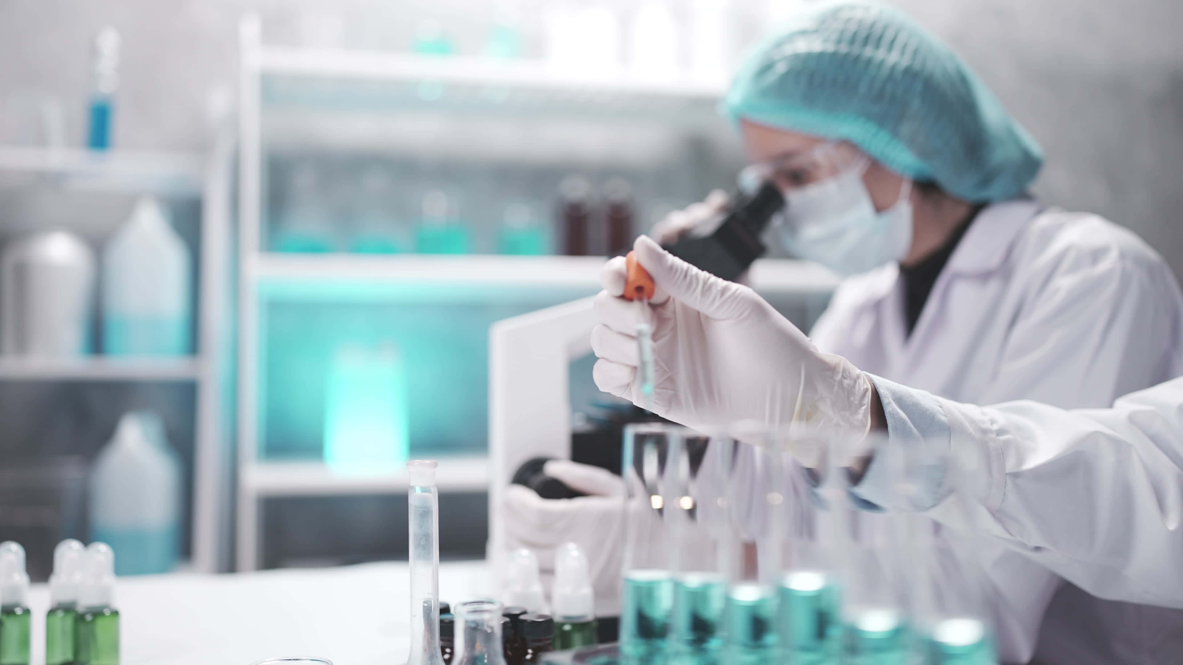 laboratory, lab coat, mask, 4K Desktop Wallpaper