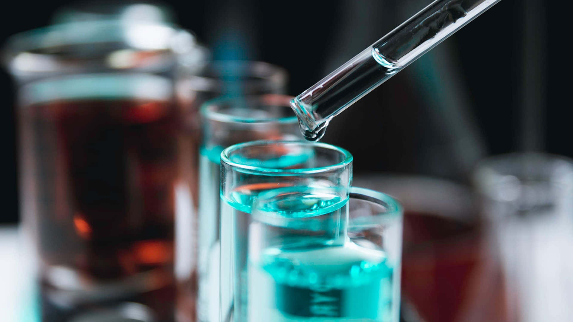 laboratory, glowing blue liquid, dropper, Full HD Desktop Wallpaper