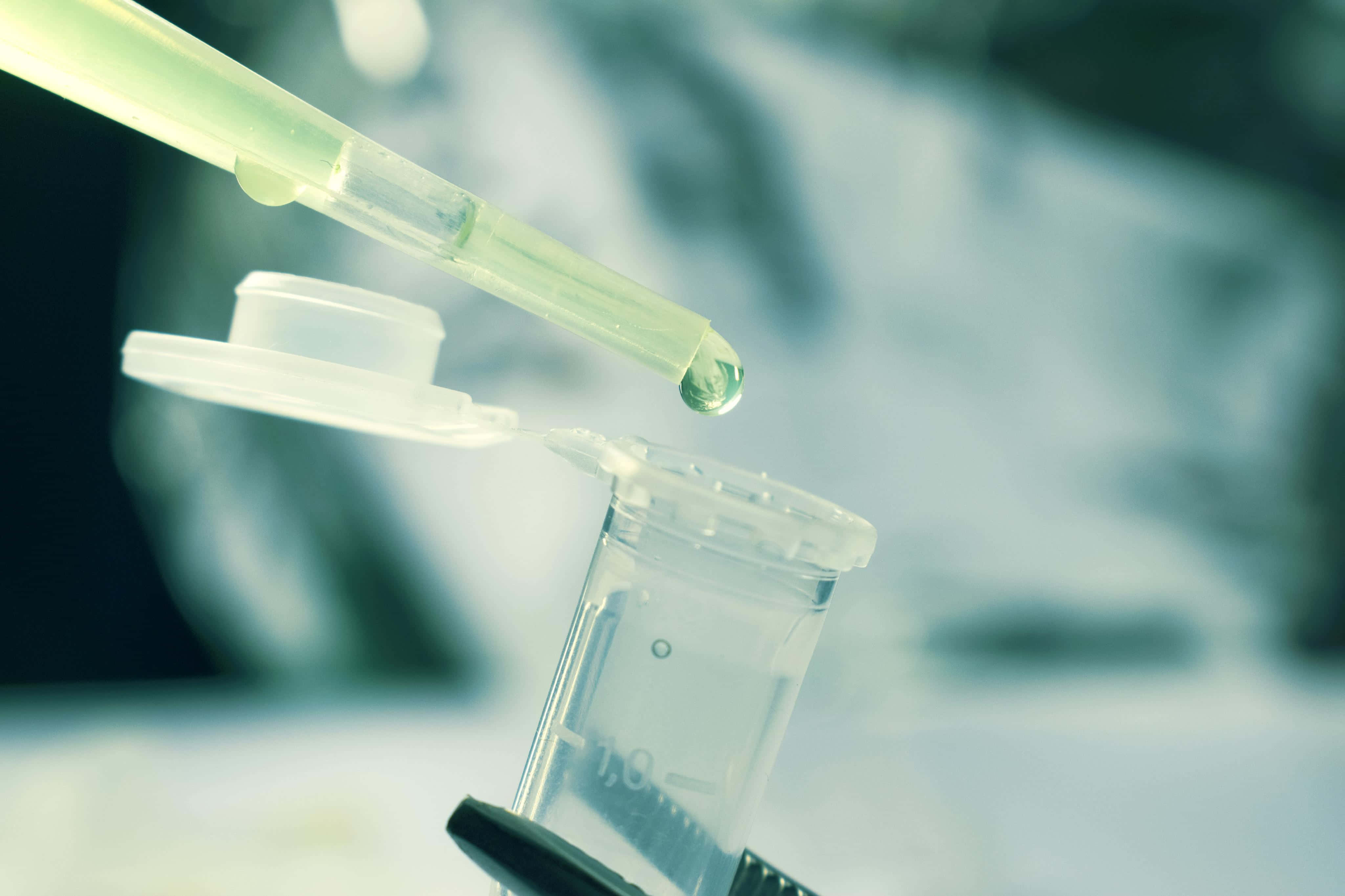 laboratory, green droplet, pipette, 4K Desktop Wallpaper