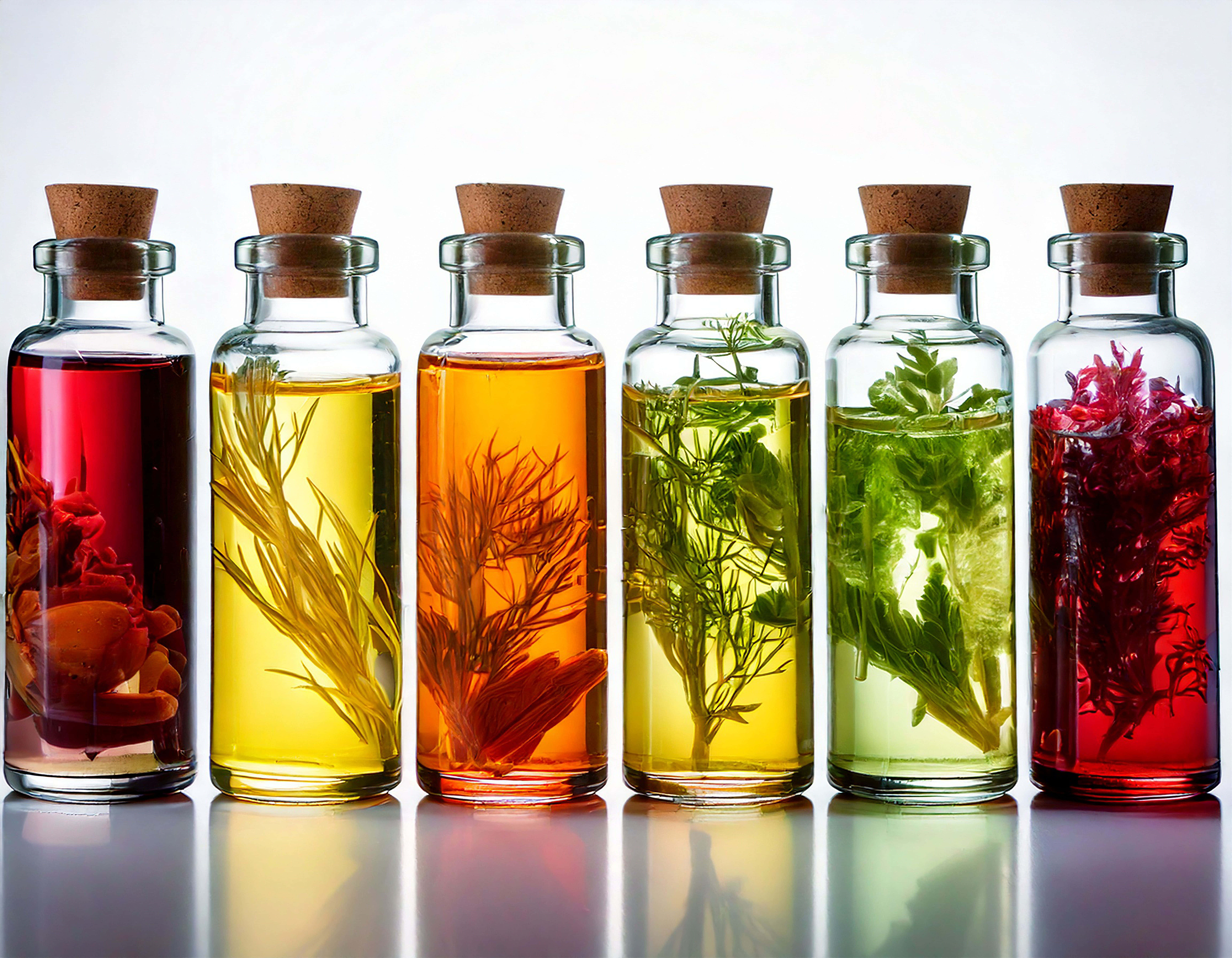 lab vials, glass bottles, cork stoppers, 8K Desktop Wallpaper