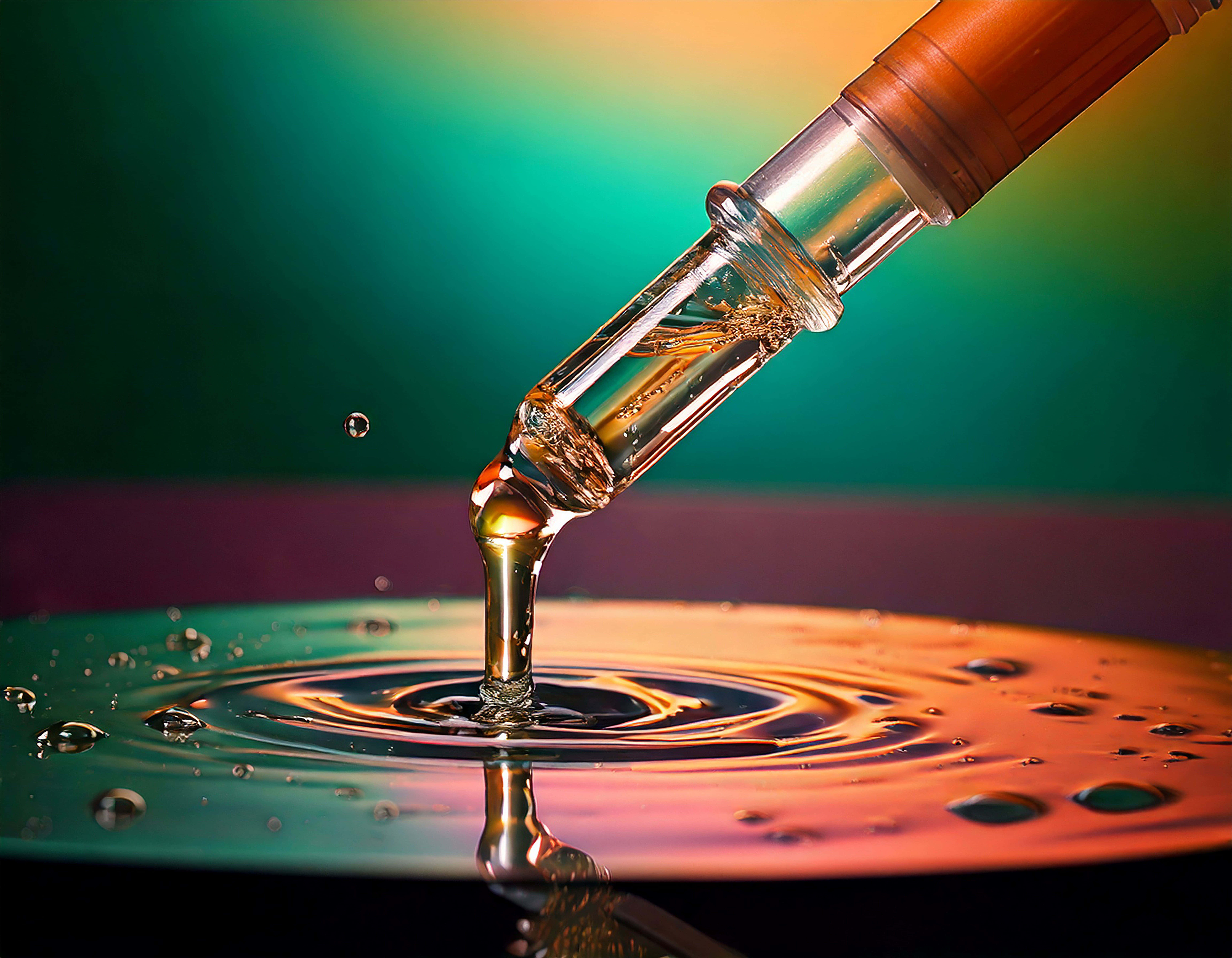lab pipette, golden liquid, glass pipette, 8K Desktop Wallpaper