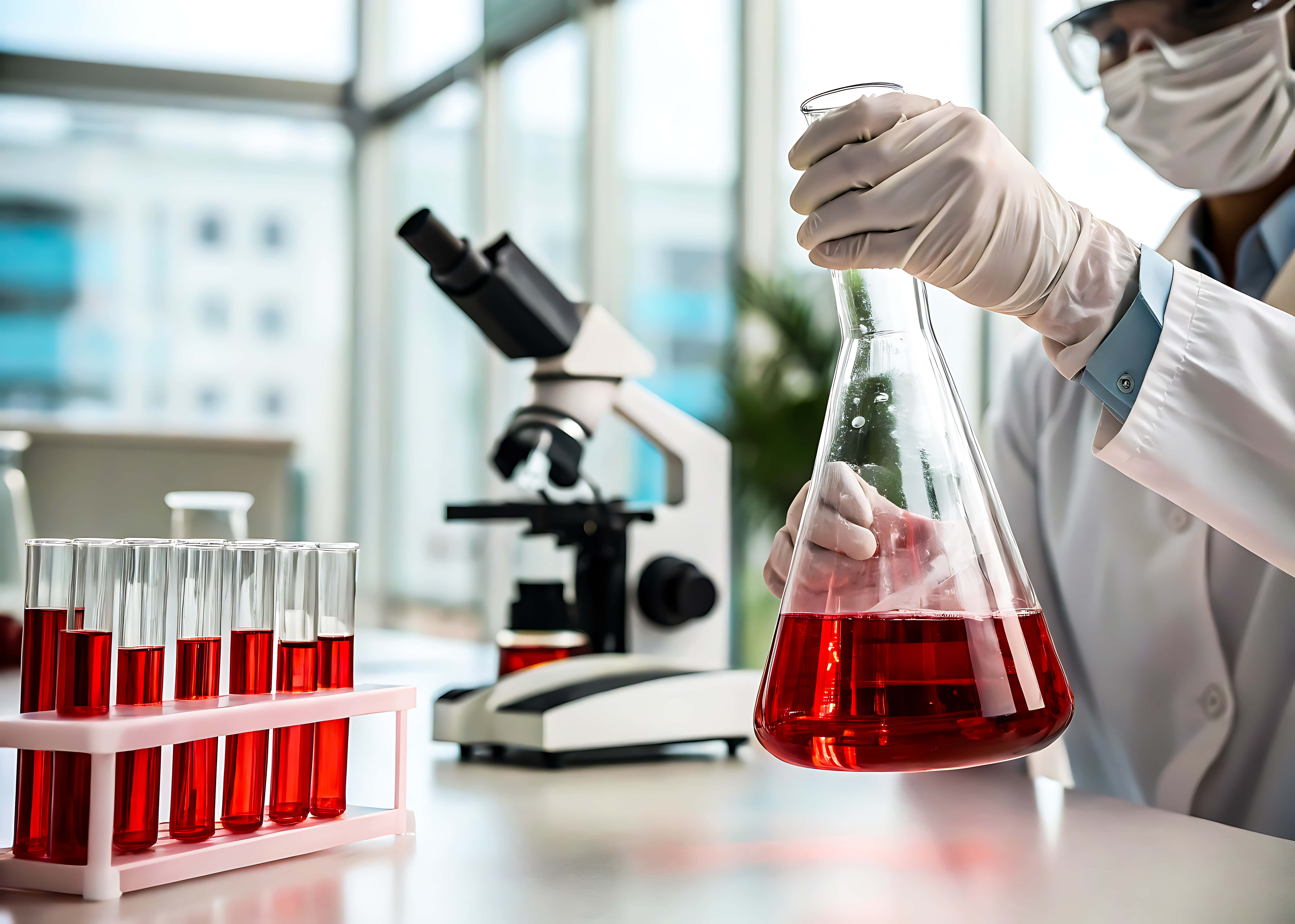 scientist, lab coat, gloves, 5K Desktop Wallpaper