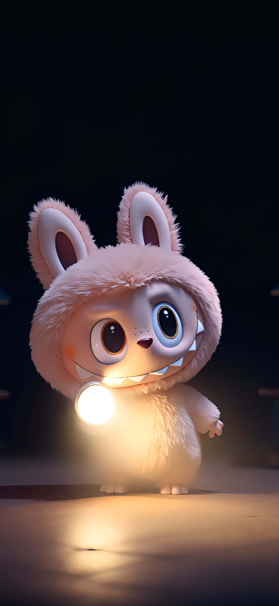 Labubu, cute bunny character, fluffy pink bunny, Full HD Phone Wallpaper