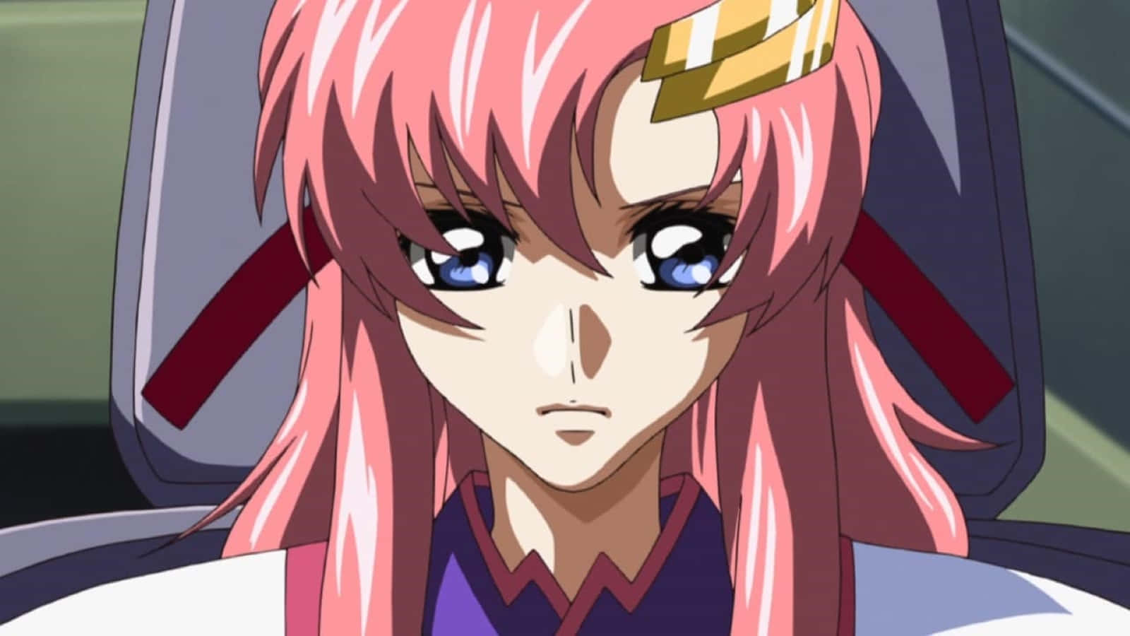 Lacus Clyne, pink-haired anime girl, blue eyes, HD Desktop Wallpaper