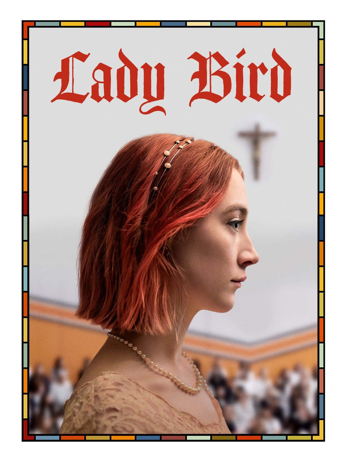 Lady bird, fiery red hair, church backdrop, HD Phone Wallpaper