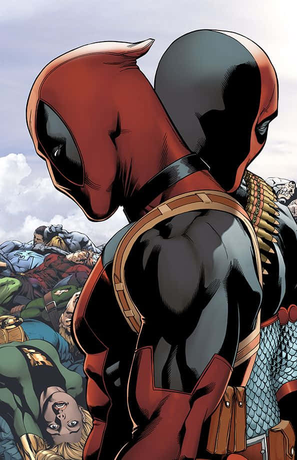 Lady Deadpool, Deadpool, battlefield of fallen heroes, SD Phone Wallpaper