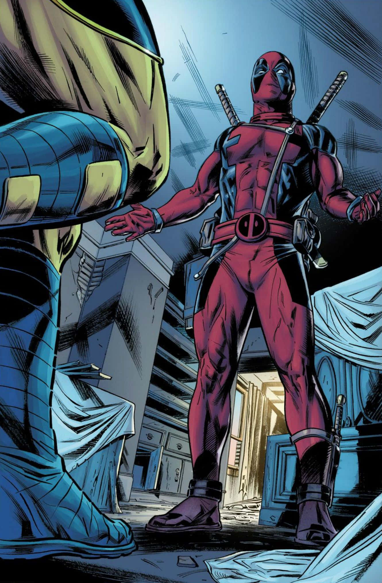 Deadpool, Lady Deadpool, red and black suit, Full HD Phone Wallpaper