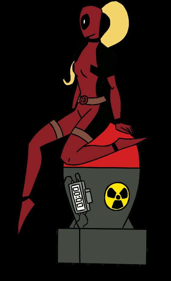 Deadpool, Lady Deadpool, red and black, SD Phone Wallpaper
