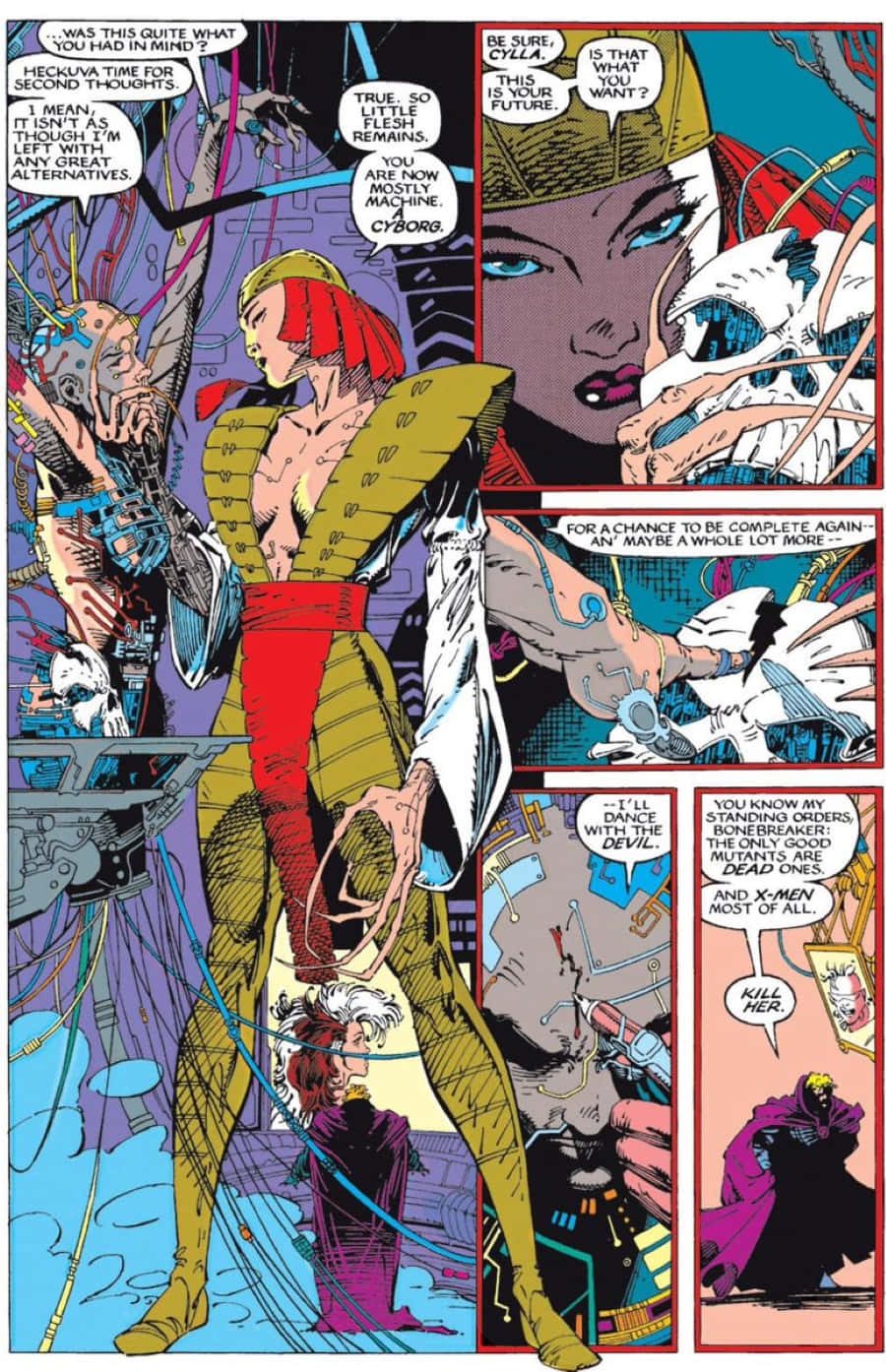 Lady Deathstrike, yellow and red outfit, cyborg woman, HD Phone Wallpaper