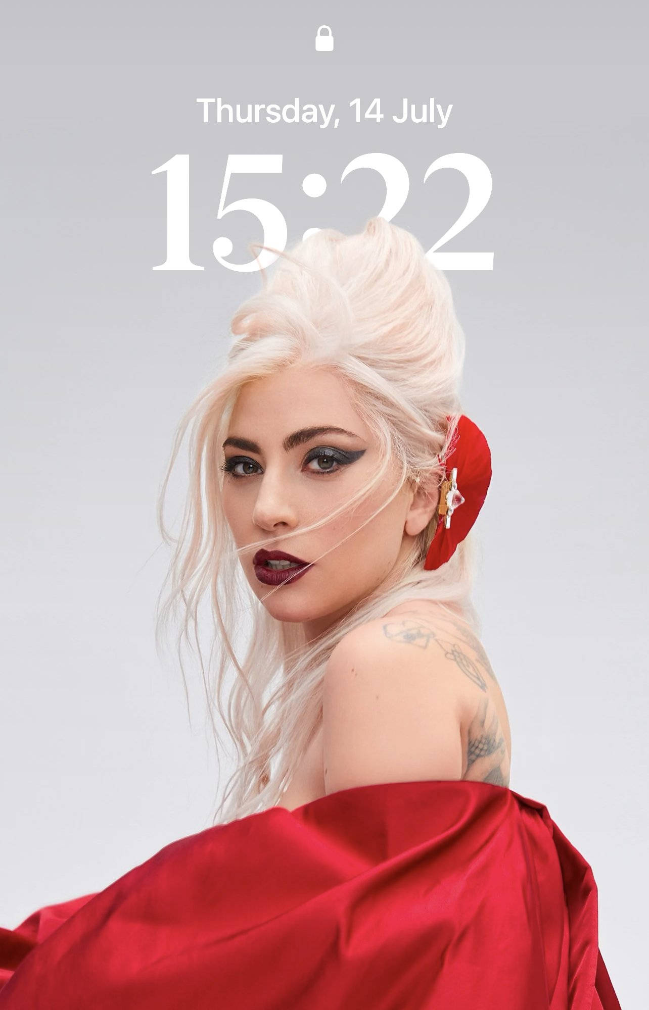 Lady Gaga, platinum hair, bold makeup, Full HD Phone Wallpaper