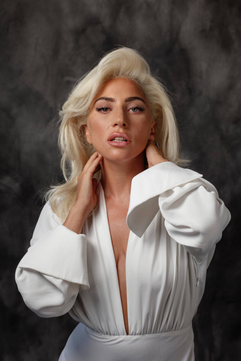 Lady Gaga, studio photoshoot, blonde woman, SD Phone Wallpaper