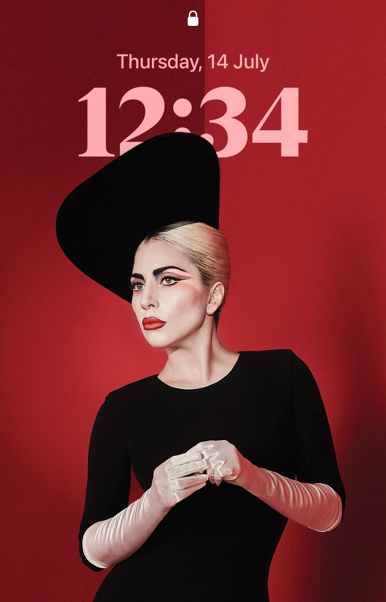 Lady Gaga, black hat, gloves, Full HD Phone Wallpaper