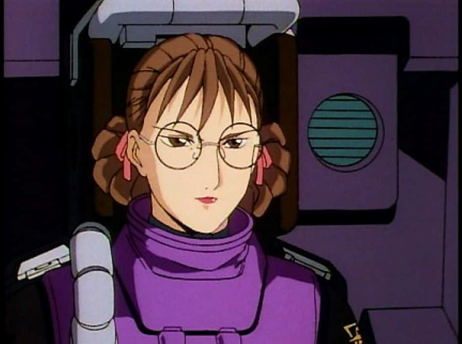 Lady Une, military uniform, purple cockpit, SD Desktop Wallpaper