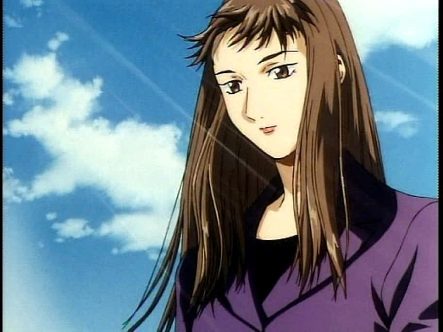 Lady Une, anime girl, long brown hair, SD Desktop Wallpaper