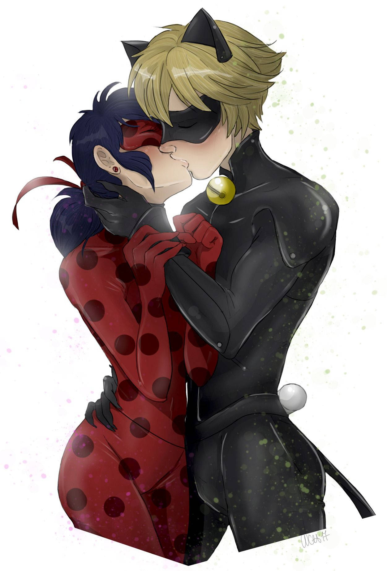 Ladybug, Cat Noir, comic style, HD Phone Wallpaper