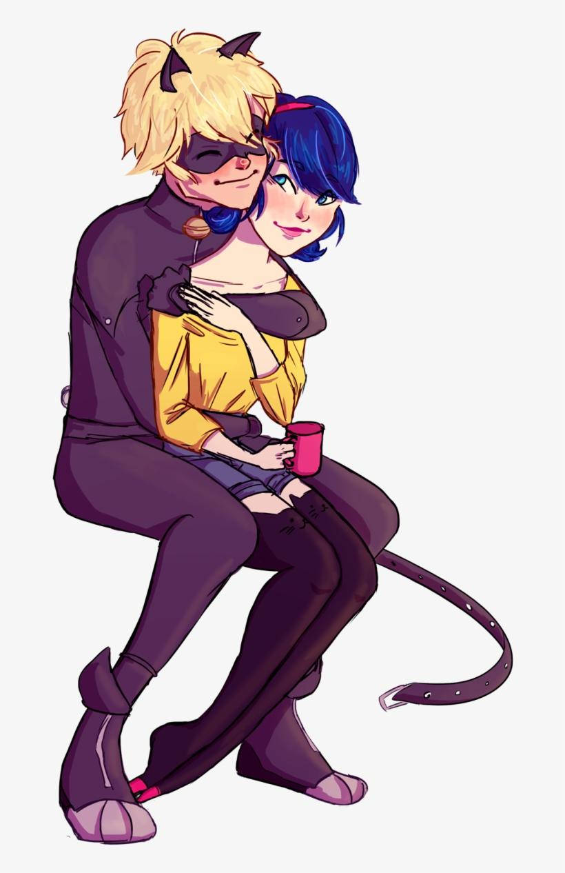 Ladybug, Cat Noir, blue-haired girl, SD Phone Wallpaper