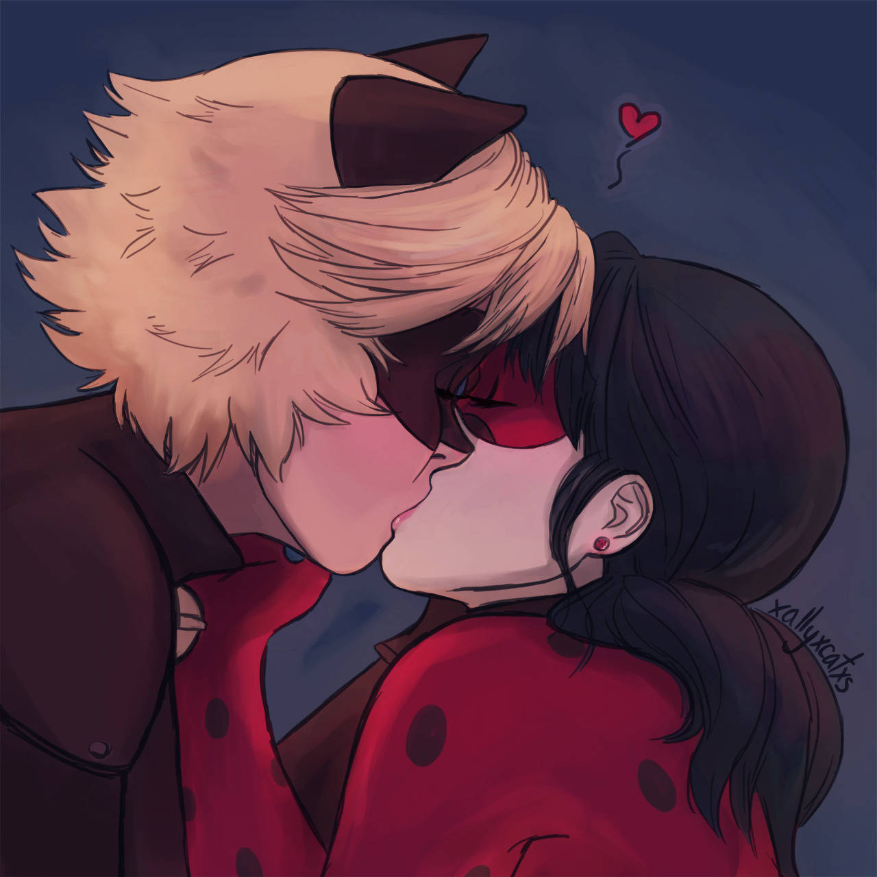 Ladybug, Cat Noir, blonde cat-eared boy, HD Desktop Wallpaper