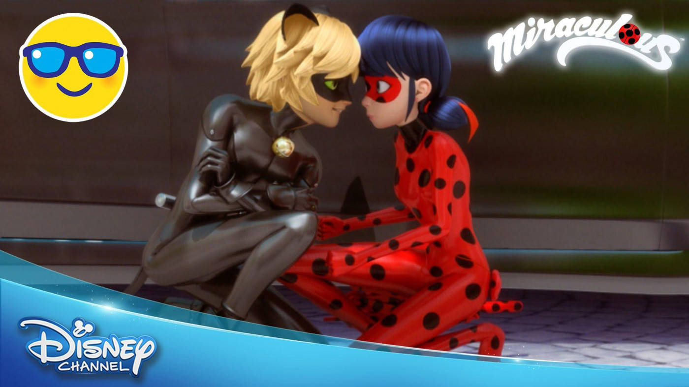 Ladybug, Cat Noir, sunglasses emoji, HD Desktop Wallpaper