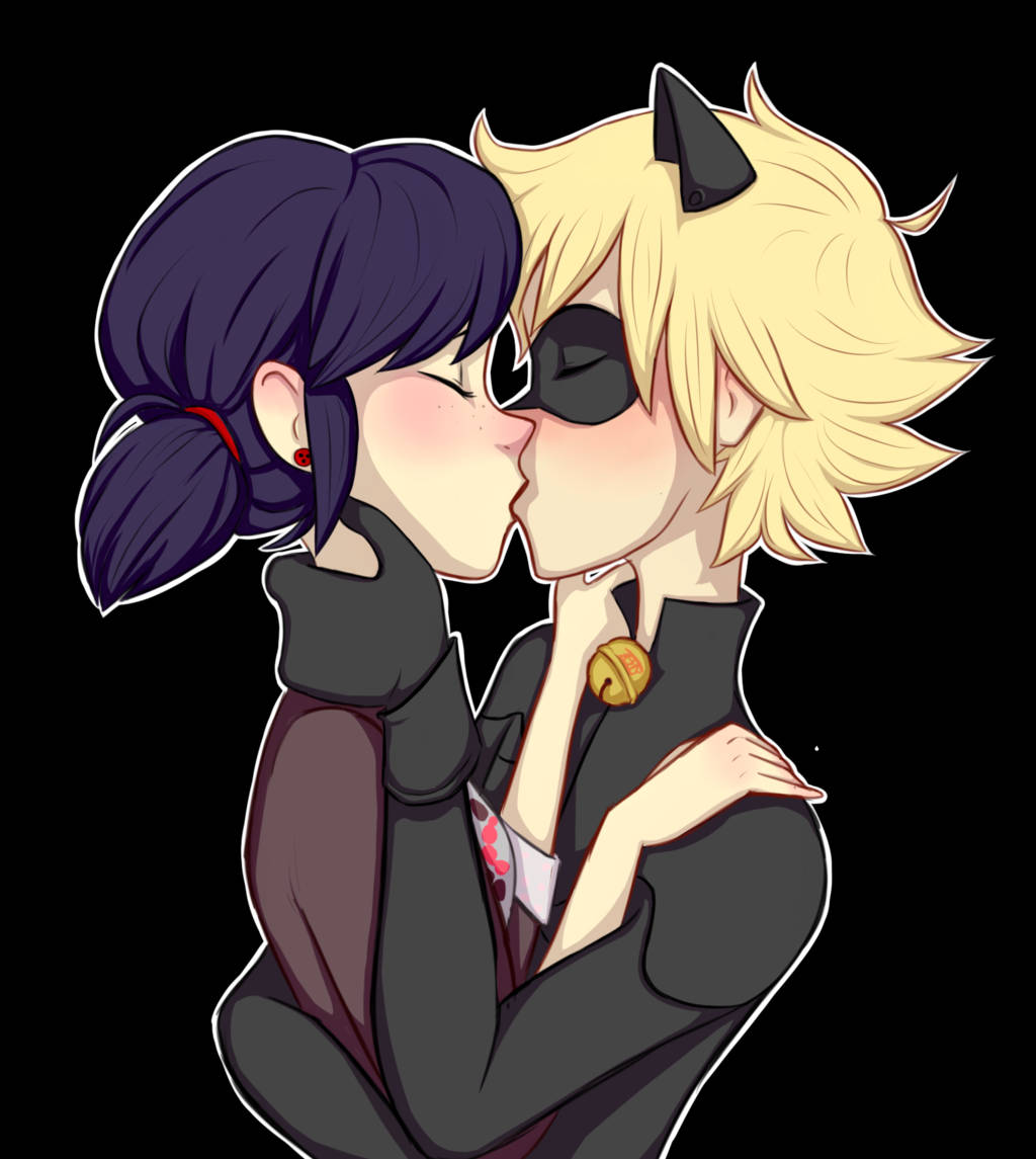 Ladybug, Cat Noir, red earrings, SD Phone Wallpaper