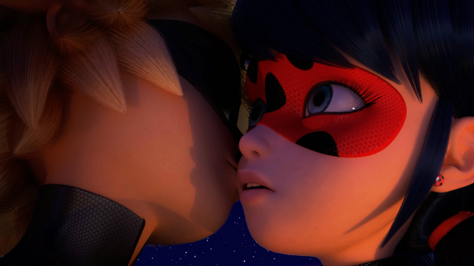 Ladybug, Cat Noir, red mask, Full HD Desktop Wallpaper