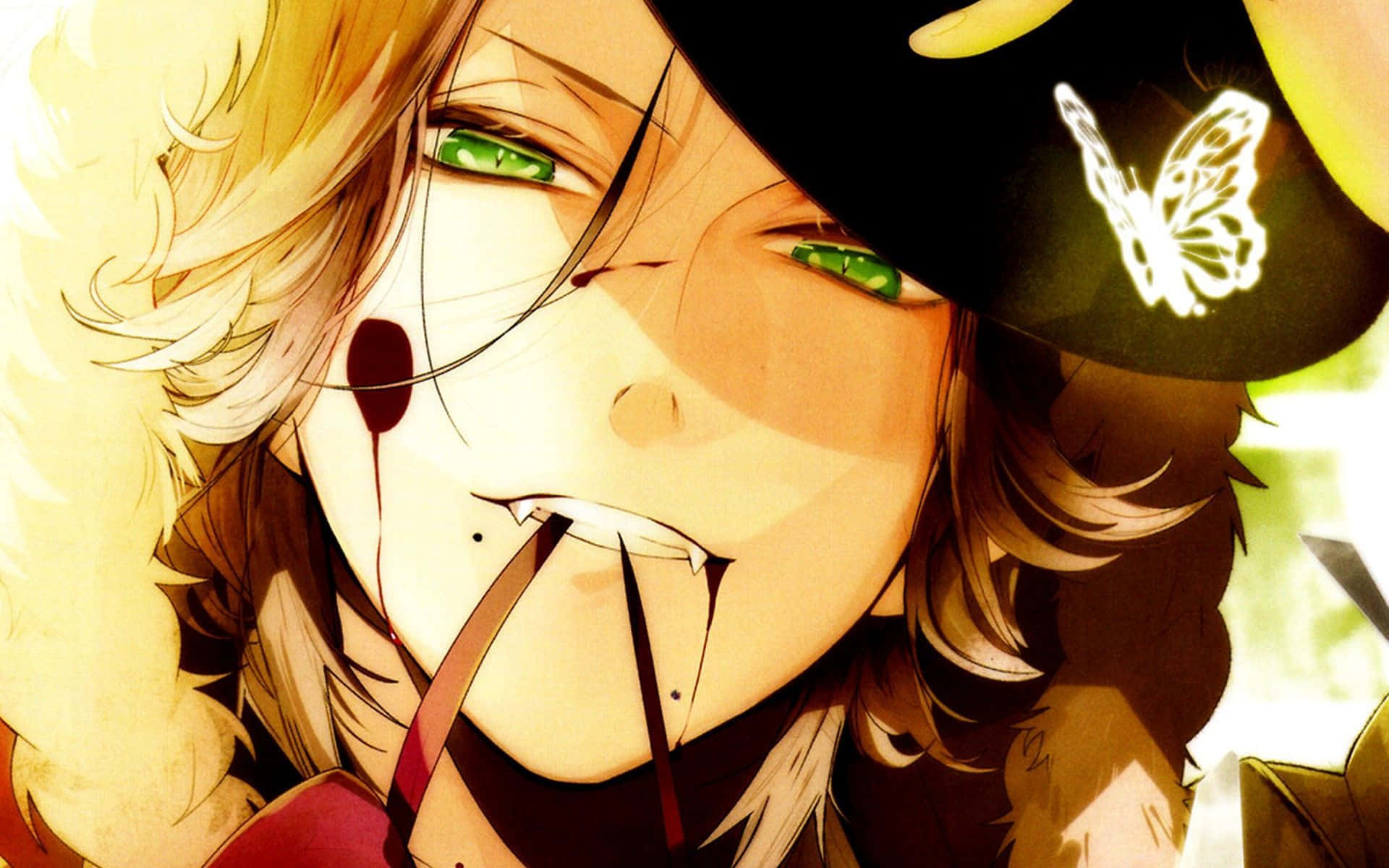 Laito Sakamaki, green eyes, blonde hair, Full HD Desktop Wallpaper