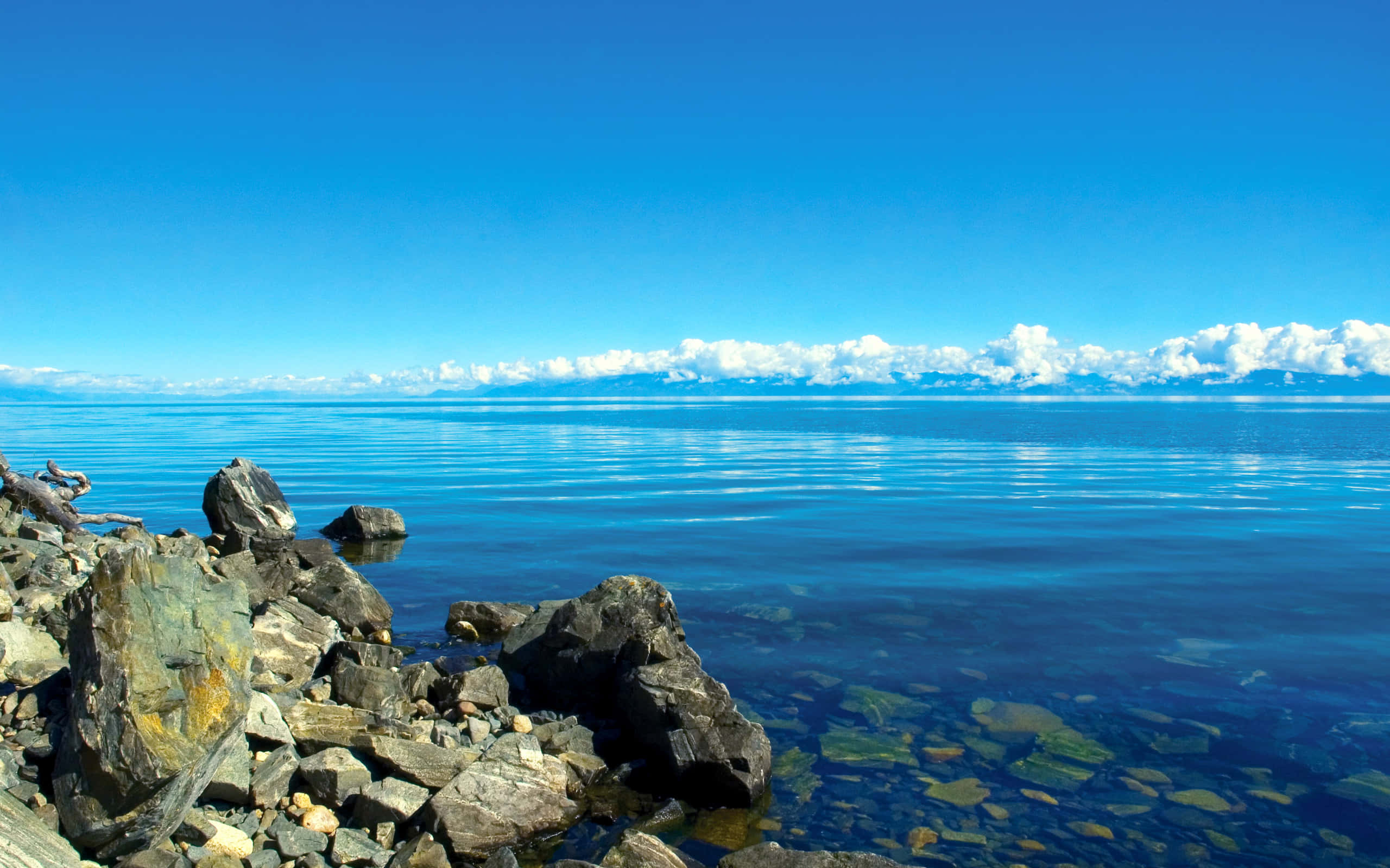 Lake Baikal, summer time, vast blue lake, 2K Desktop Wallpaper