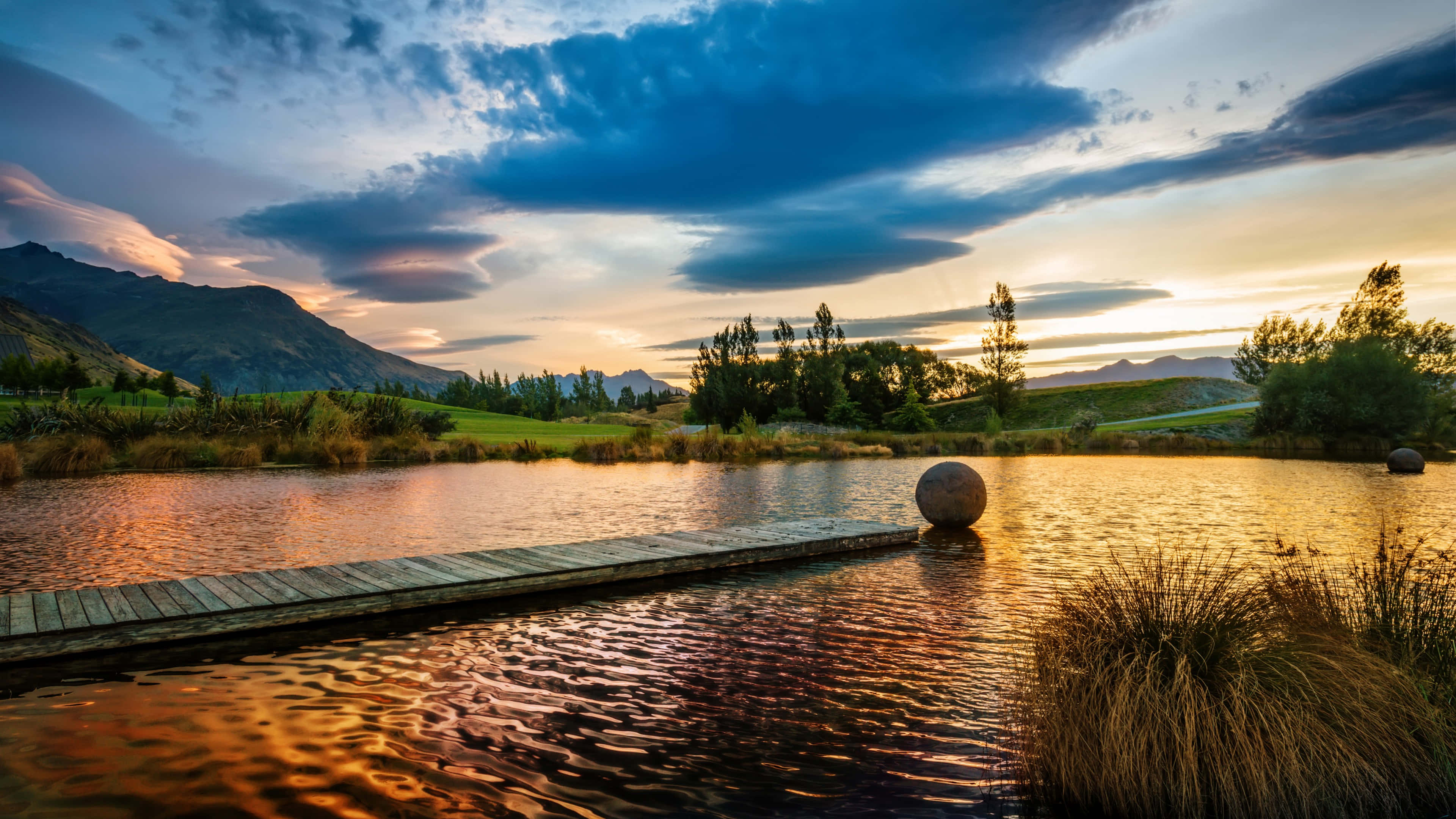 Lake Tahoe, sunset, golden lake, 4K Desktop Wallpaper