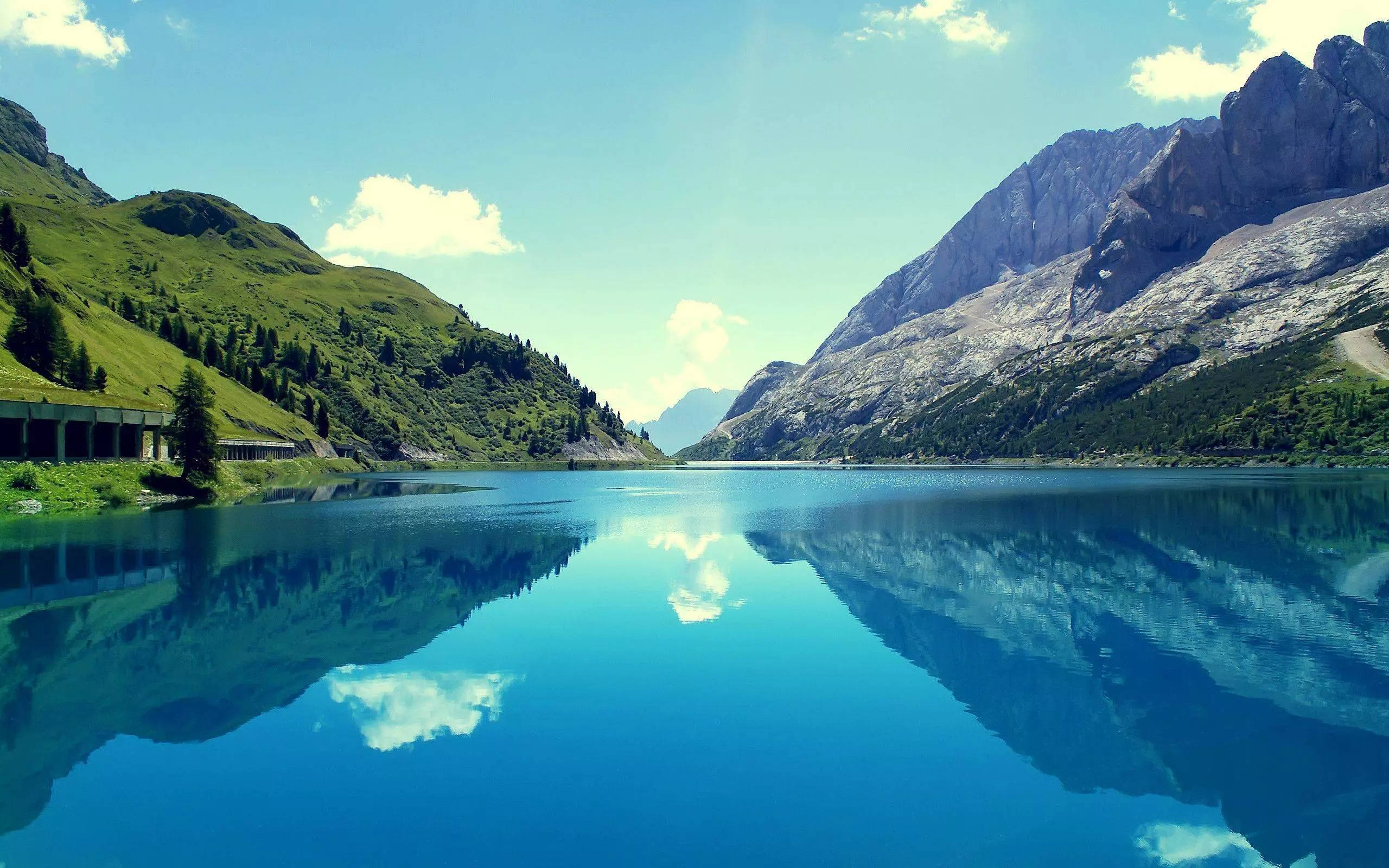32K Ultra HD, nature, blue lake, 2K Desktop Wallpaper