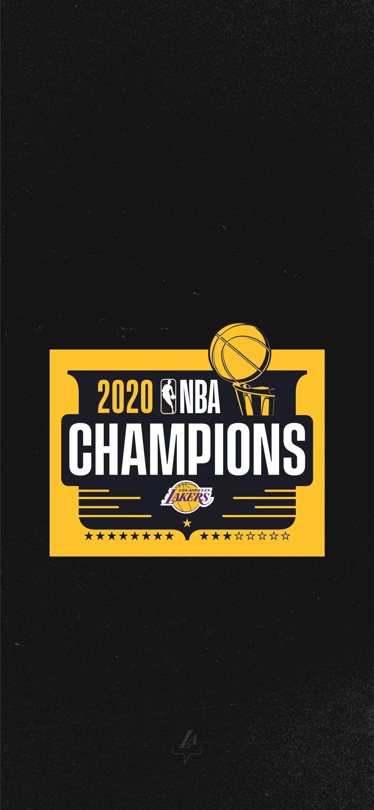 Lakers, 2020 NBA Champions, trophy graphic, 2K Phone Wallpaper