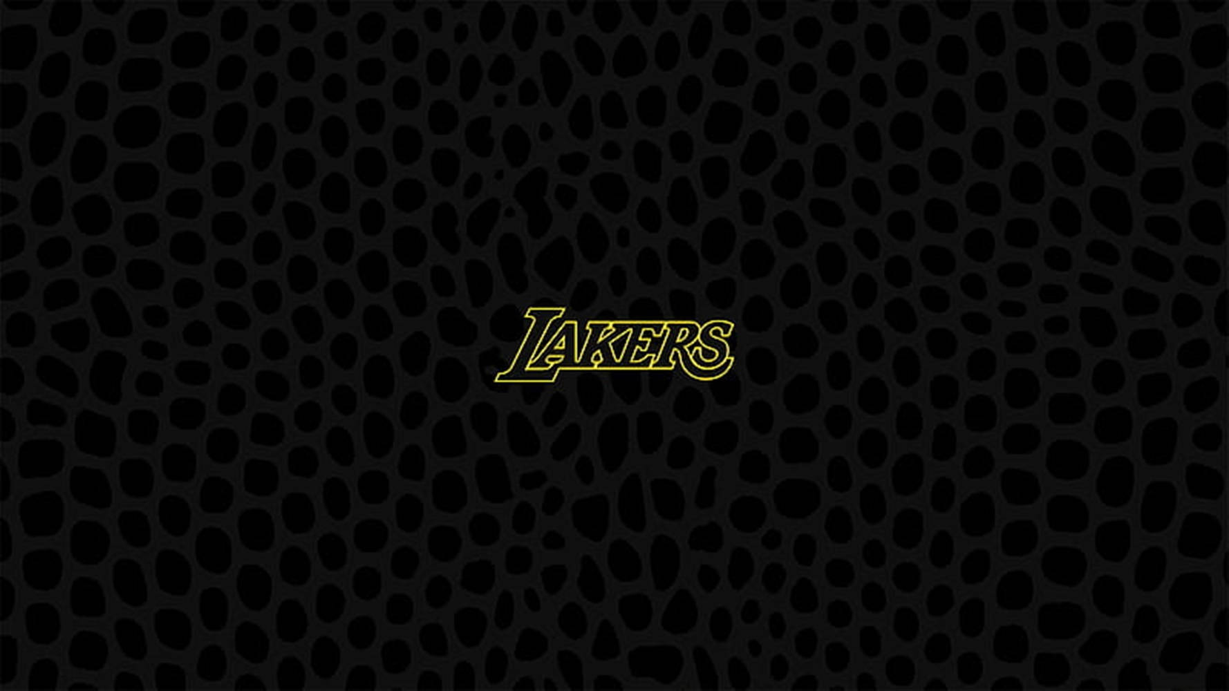Lakers Logo, black textured background, golden Lakers logo, HD Desktop Wallpaper