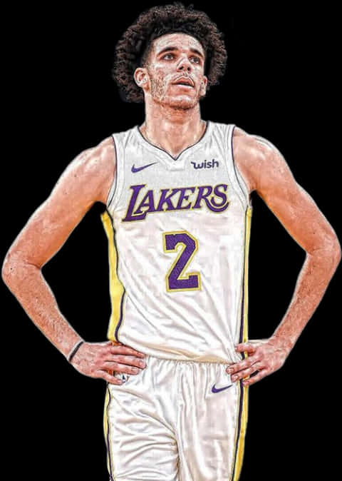 Lakers, Player Number2 Jersey, basketball player, SD Phone Wallpaper