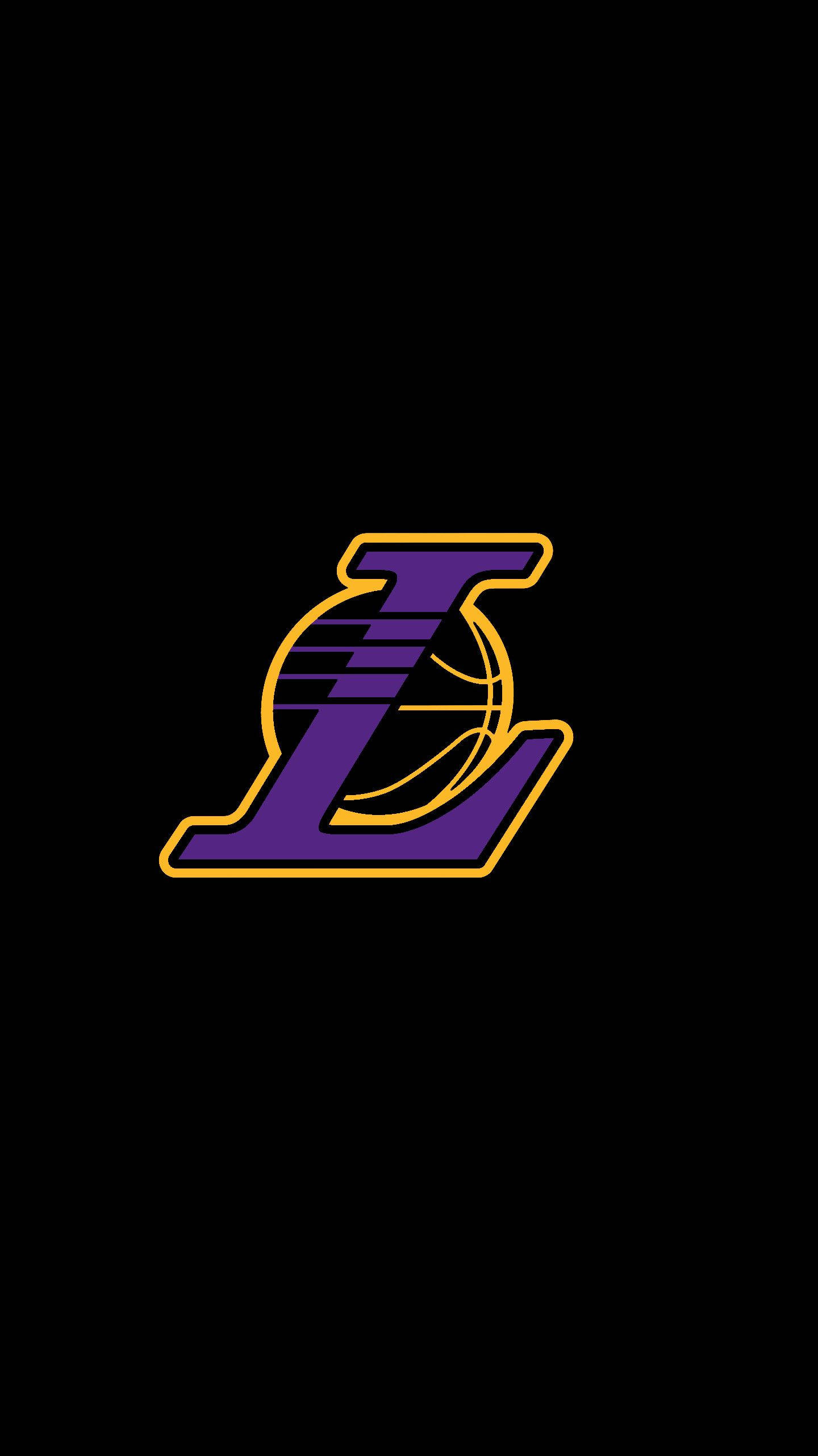 LA Lakers Logo, purple, gold, 2K Phone Wallpaper
