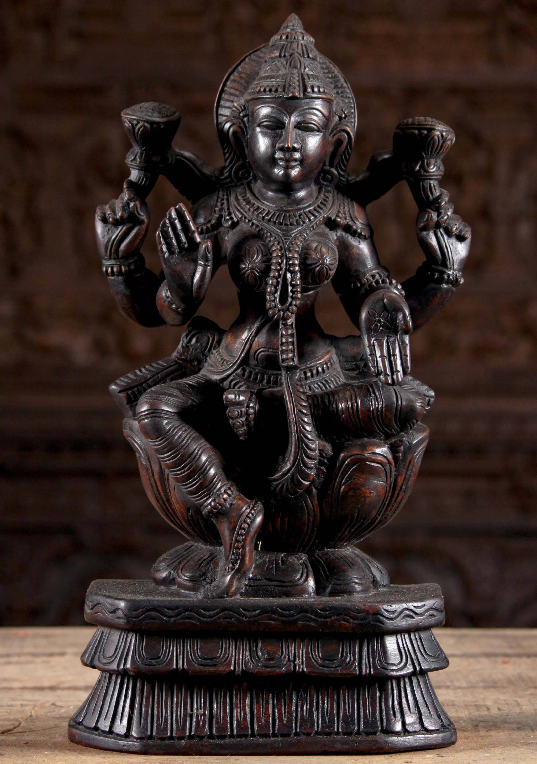 Lakshmi Devi, wooden, multi-armed Hindu deity, Full HD Phone Wallpaper